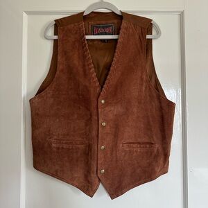Rage Genuine Leather Authentic Western Vest